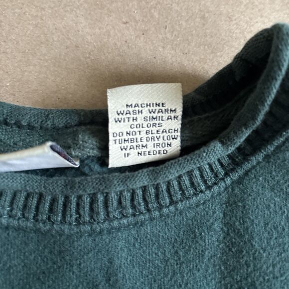 Vtg Embroidered Christmas Sweatshirt, Cardinal Snowy Pines, Wreath Cottagecore S - Picture 6 of 8